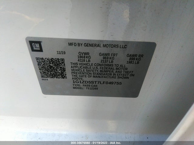 Chevrolet MALIBU LT 2020 1G1ZD5ST7LF049755 Image 11