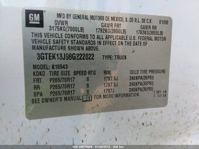 GMC Sierra 1500 Slt 2008 3GTEK13J98G222022 Image 14
