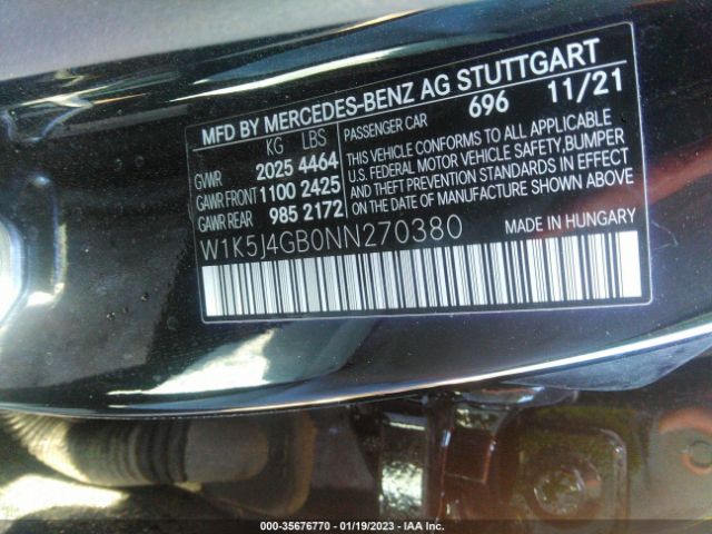 W1K5J4GB0NN270380 Mercedes-Benz Cla Cla 250