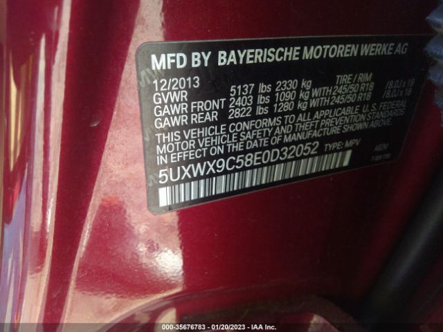 5UXWX9C58E0D32052 BMW X3 Xdrive28i