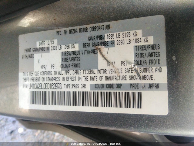 2014 Mazda 5, VIN: JM1CW2BL0E0163978