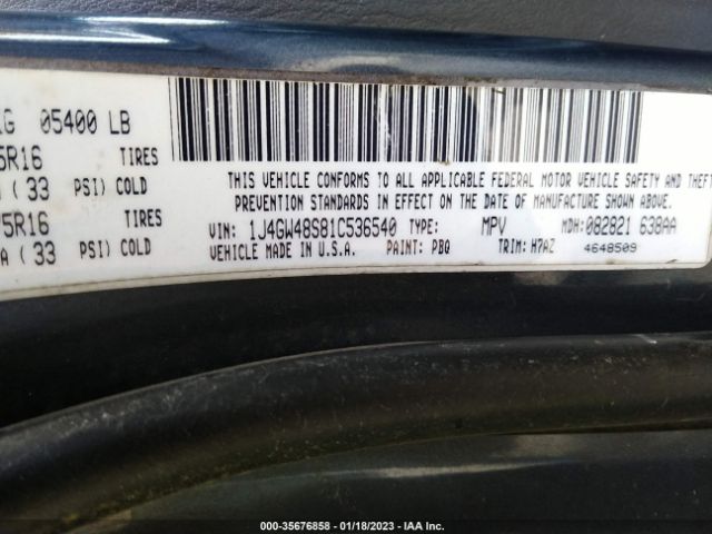 1J4GW48S81C536540 Jeep Grand Cherokee Laredo