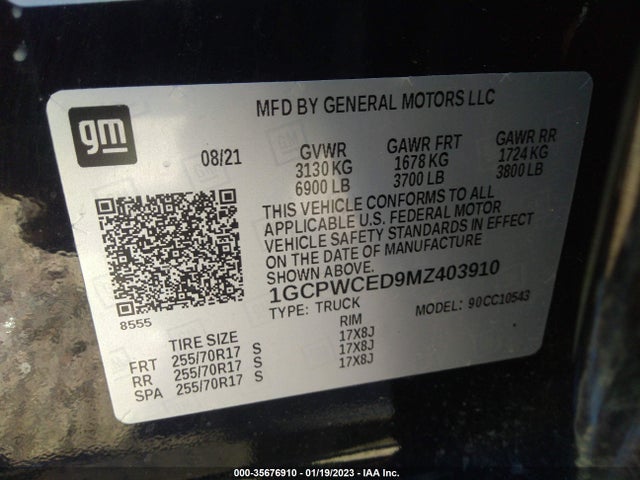 Chevrolet Silverado 1500 Lt 2021 1GCPWCED9MZ403910 Image 9