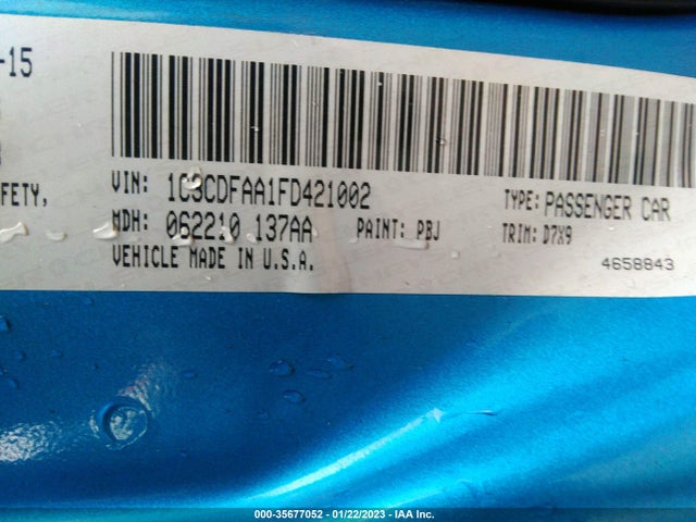 Dodge DART SE 2015 1C3CDFAA1FD421002 Image 9