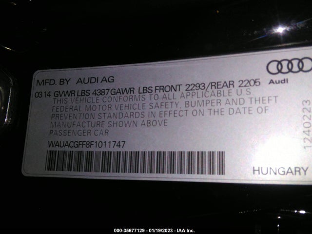 2015 Audi A3, VIN: WAUACGFF8F1011747