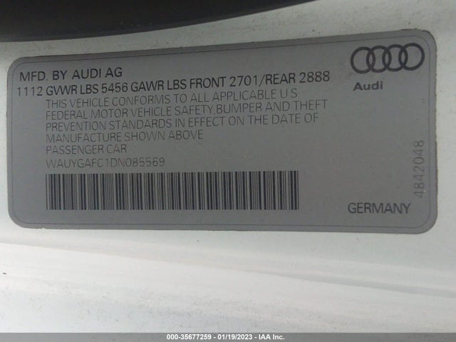 WAUYGAFC1DN085569 Audi A7 3.0 Premium Plus