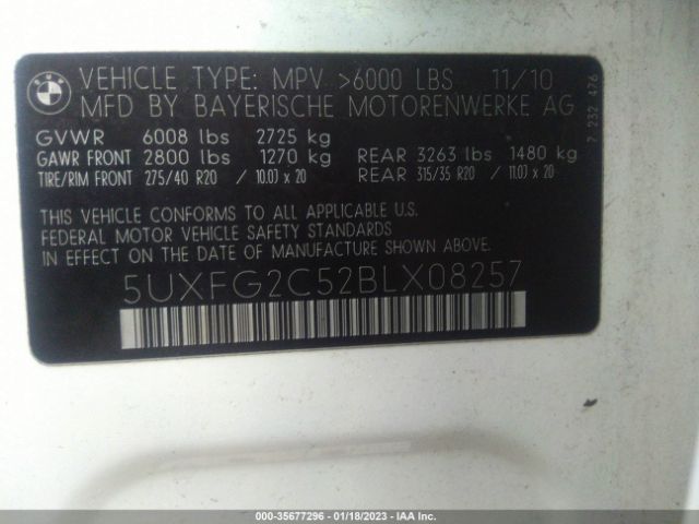 5UXFG2C52BLX08257 BMW X6 35i