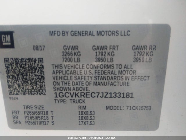 Chevrolet Silverado 1500 2018 1GCVKREC7JZ133181 Image 11
