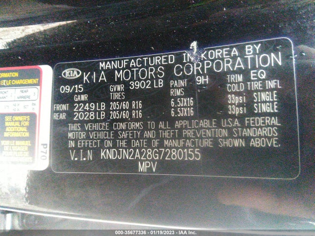 KIA Soul Base 2016 KNDJN2A28G7280155 Image 10