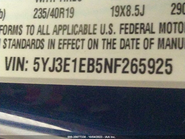 2022 TESLA MODEL 3 5YJ3E1EB5NF265925 Photo 8