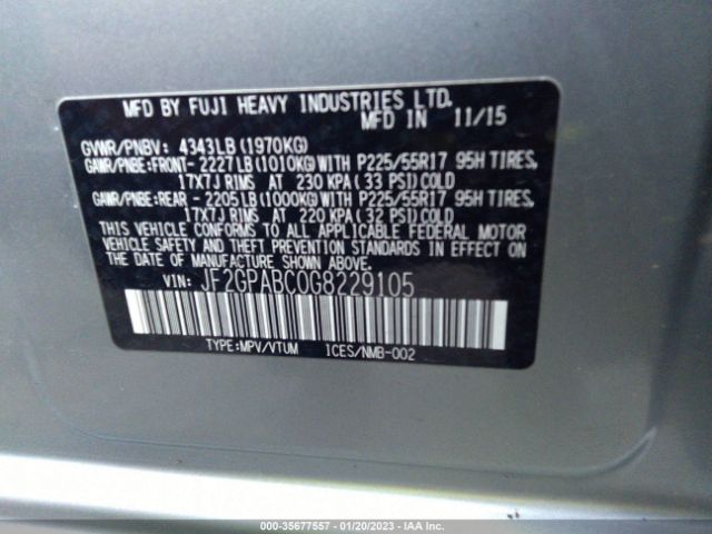JF2GPABC0G8229105 Subaru Crosstrek Premium
