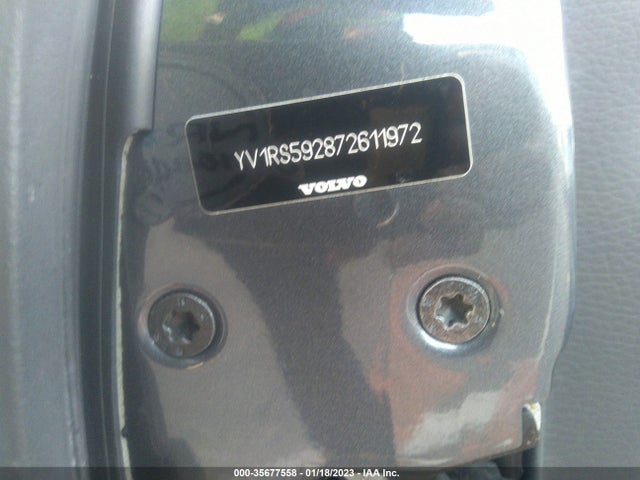 2007 VOLVO S60 2.5L TURBO VIN: YV1RS592872611972