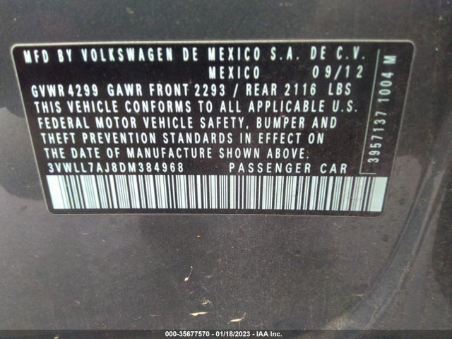3VWLL7AJ8DM384968 Volkswagen Jetta Sedan Tdi W/premium/nav