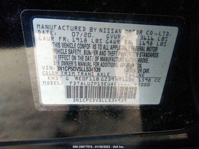 Nissan Kicks 2020 3N1CP5DV5LL534939 Image 9
