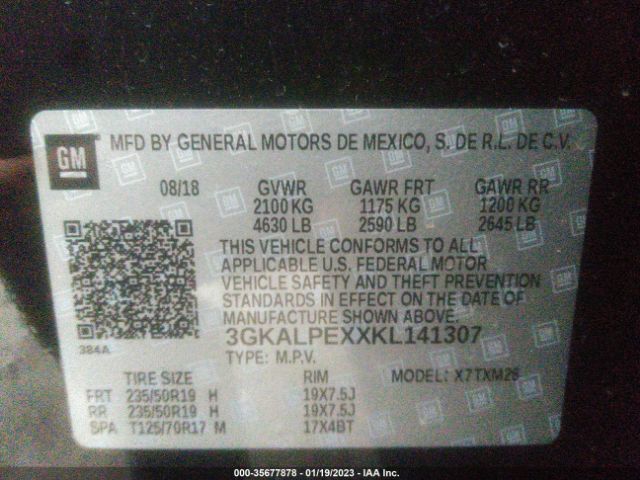 3GKALPEXXKL141307 GMC Terrain Slt