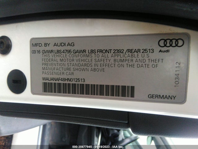 Audi A4 PREMIUM 2017 WAUANAF48HN012513 Image 9