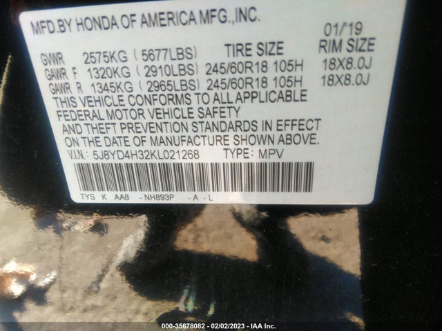 Acura MDX 2019 5J8YD4H32KL021268 Image 9