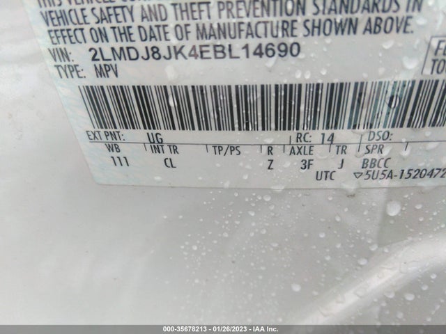 Lincoln MKX 2014 2LMDJ8JK4EBL14690 Image 10