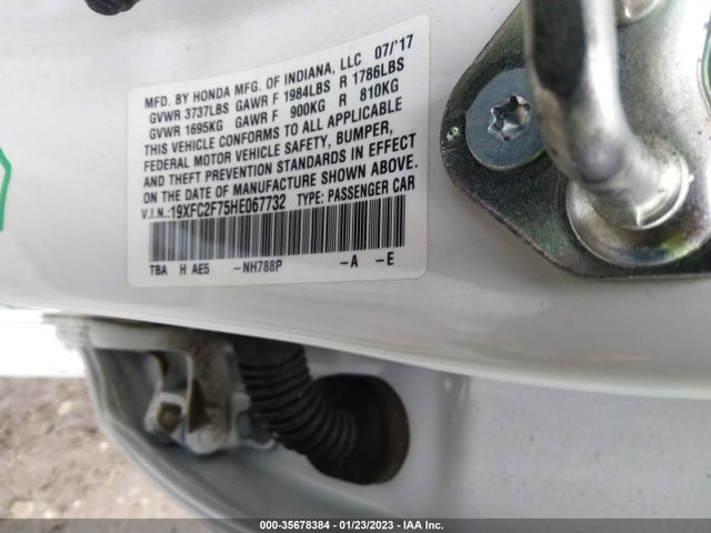 Honda Civic Sedan Ex 2017 19XFC2F75HE067732 Image 9