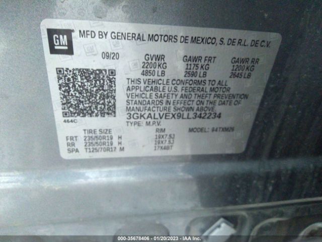 3GKALVEX9LL342234 GMC Terrain Slt