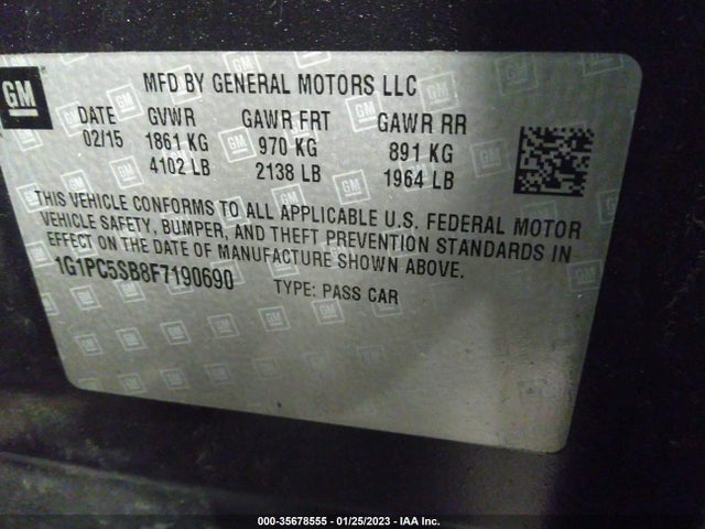 Chevrolet Cruze 1lt Auto 2015 1G1PC5SB8F7190690 Image 9