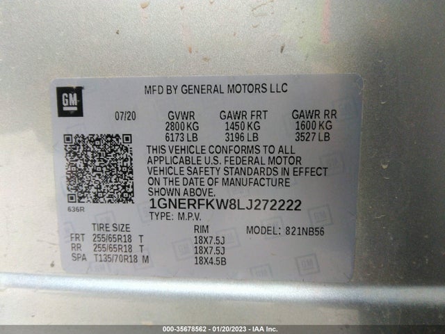 Chevrolet Traverse Ls 2020 1GNERFKW8LJ272222 Image 11