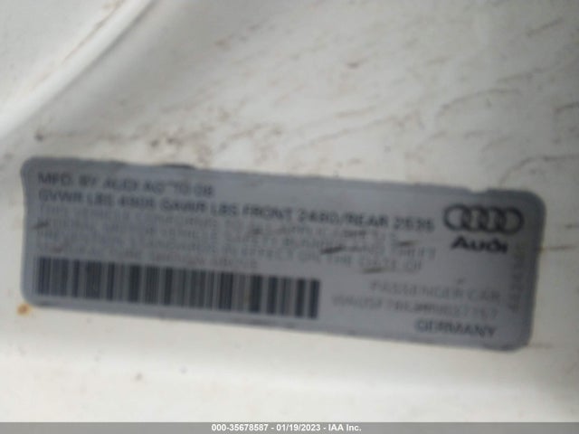 WAUSF78K39N037157 Audi A4 2.0t Prem Plus