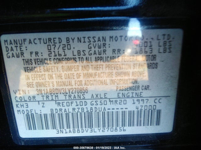 Nissan SENTRA SR 2020 3N1AB8DV3LY270856 Image 10