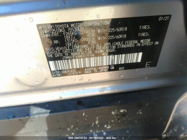 2021 TOYOTA RAV4 PRIME SE VIN: JTMAB3FV6MD019766