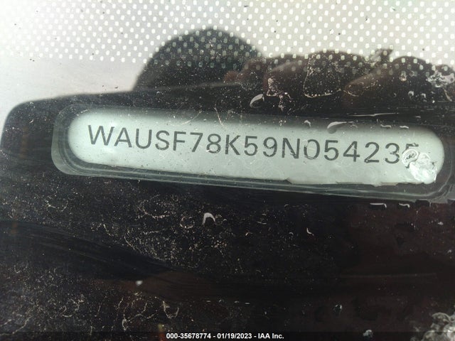 WAUSF78K59N054235 Audi A4 2.0t Prem Plus