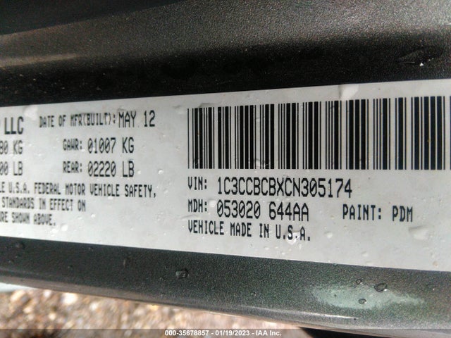 Chrysler 200 Limited 2012 1C3CCBCBXCN305174 Image 10