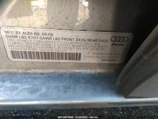WAUAFAFL3AN007469 Audi A4 2.0t Premium