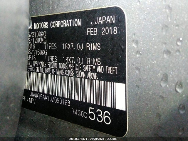 JA4AT5AA1JZ050168 Mitsubishi Eclipse Cross Se/sel
