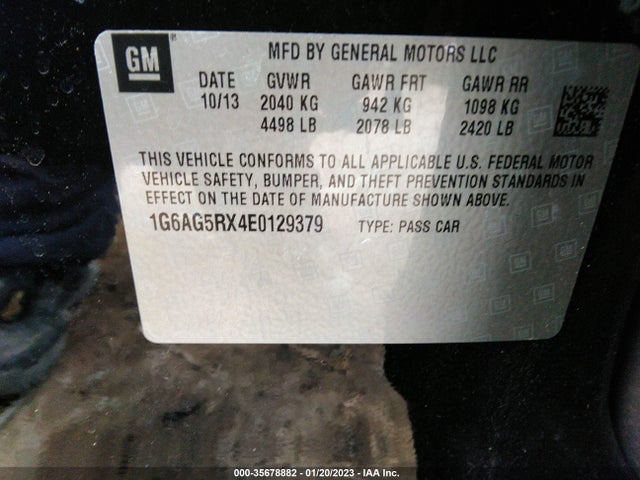 1G6AG5RX4E0129379 Cadillac Ats Standard Awd