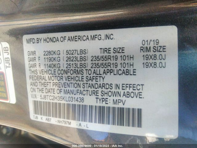5J8TC2H35KL031438 Acura RDX