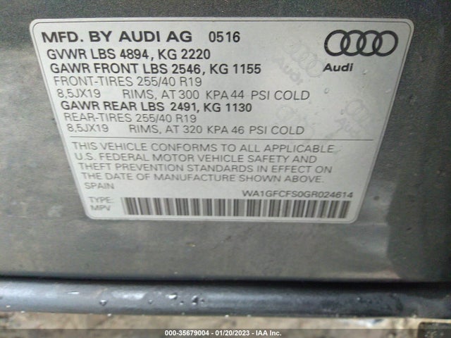 WA1GFCFS0GR024614 Audi Q3 Prestige