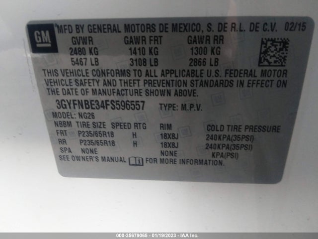 Cadillac Srx Luxury Collection 2015 3GYFNBE34FS596557 Image 10