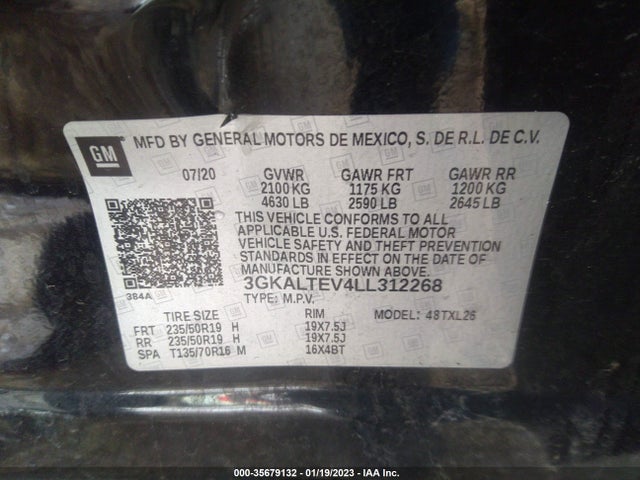2020 GMC Terrain, VIN: 3GKALTEV4LL312268