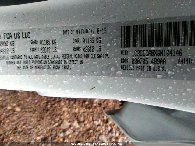 1C3CCCABXGN104146 Chrysler 200 Limited