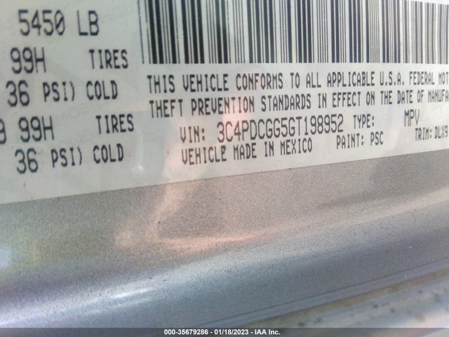 2016 Dodge Journey, VIN: 3C4PDCGG5GT198952