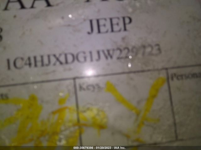 1C4HJXDG1JW229723 Jeep Wrangler Unlimited Sport S