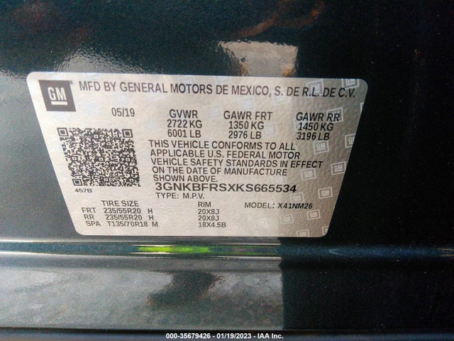 Chevrolet Blazer Premier 2019 3GNKBFRSXKS665534 Image 9