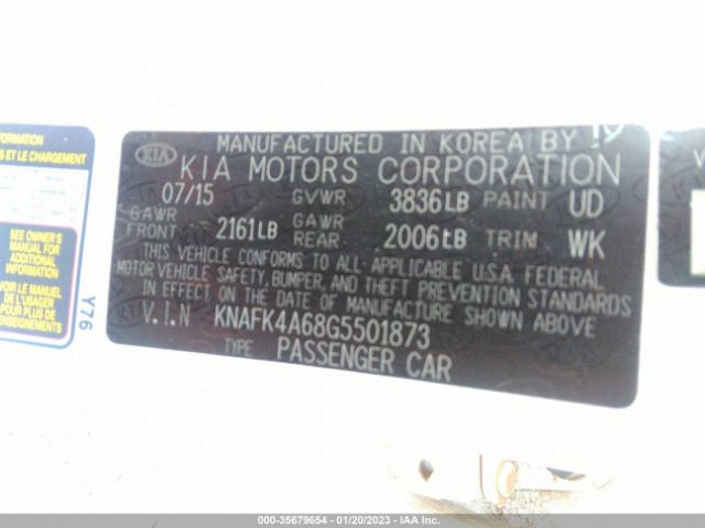 KNAFK4A68G5501873 KIA FORTE LX