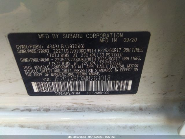 JF2GTAPCXM8263018 Subaru Crosstrek Premium