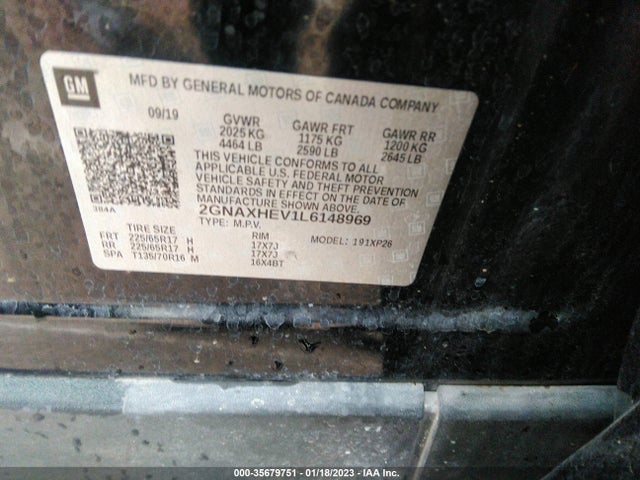 Chevrolet EQUINOX LS 2020 2GNAXHEV1L6148969 Image 9