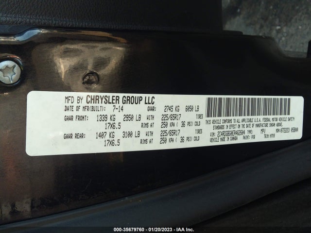 Dodge Grand Caravan Se 30th Anniversary 2014 2C4RDGBG0ER462604 Image 10