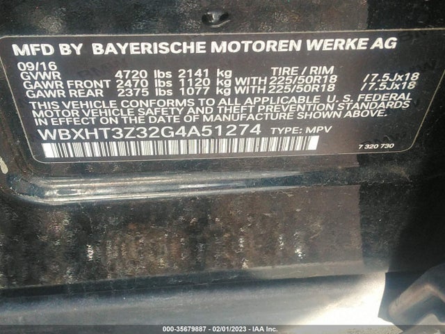 BMW X1 Xdrive28i 2016 WBXHT3Z32G4A51274 Image 9