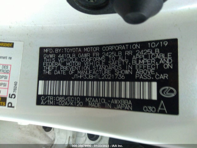 2020 Lexus UX, VIN: JTHP3JBH1L2021736