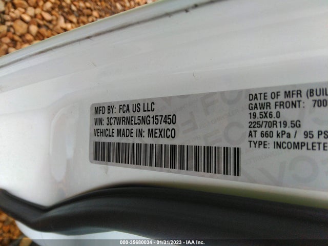 2022 Ram 5500, VIN: 3C7WRNEL5NG157450