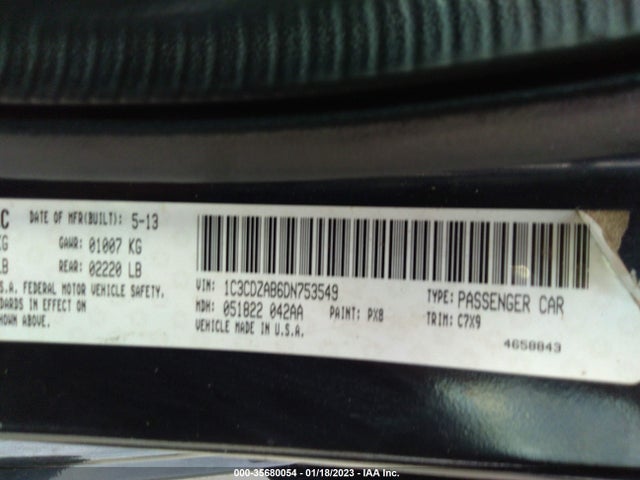 Dodge AVENGER SE 2013 1C3CDZAB6DN753549 Image 10